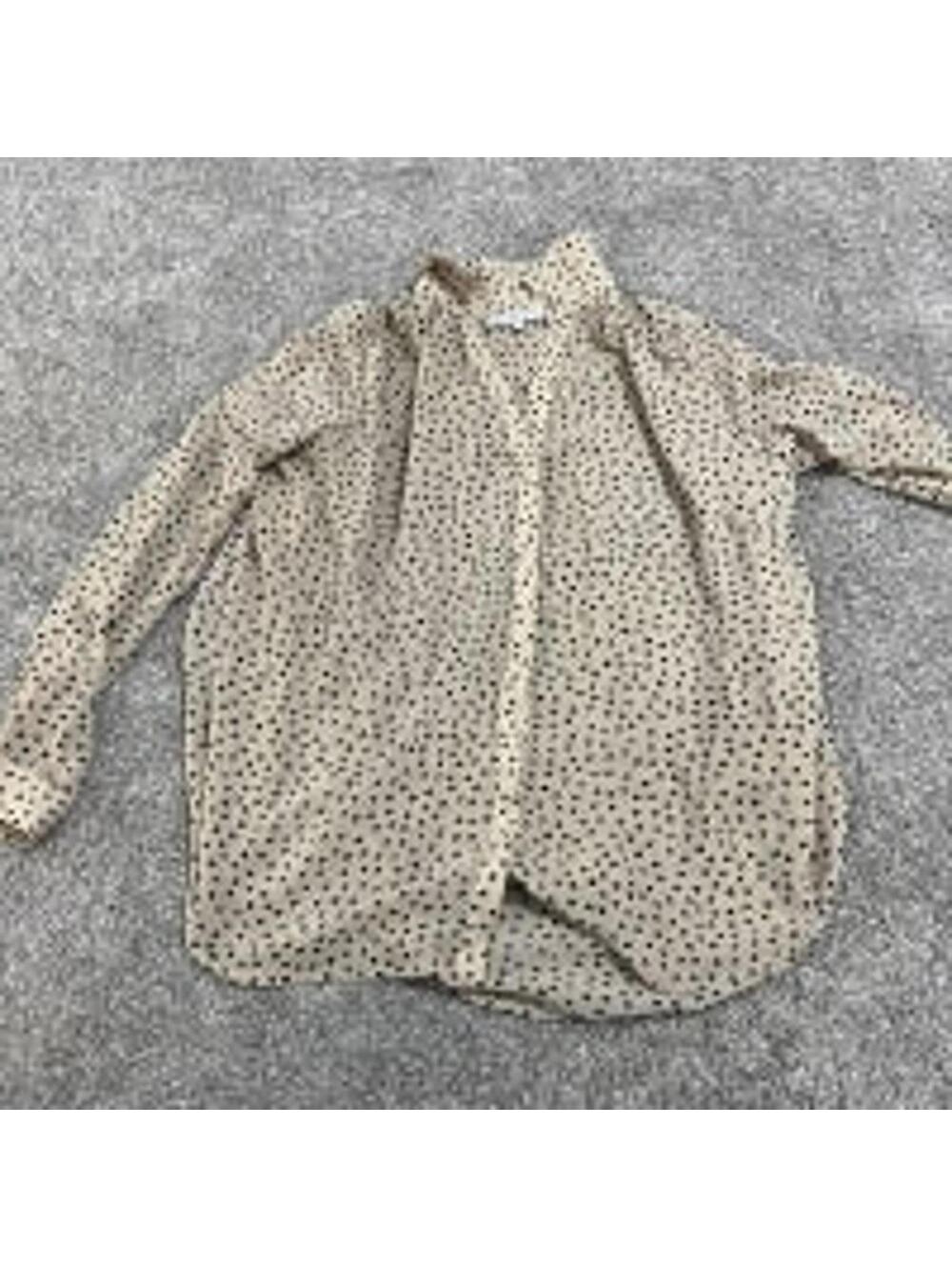 Hayden Los Angeles Women's Tan Button Down Shirt size Small
